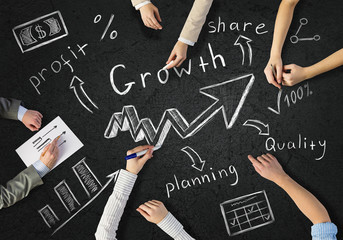 Businessteam working in collaboration