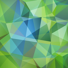 Fototapeta na wymiar Abstract background consisting of triangles. Green, blue colors.