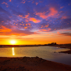 Obraz premium El Cotillo la Concha Beach sunset Fuerteventura
