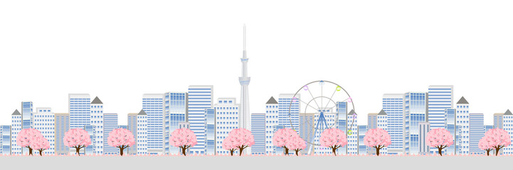 桜　東京　春　背景