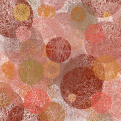 orange, brown, yellow, circles, abstract, pattern, thread, white line