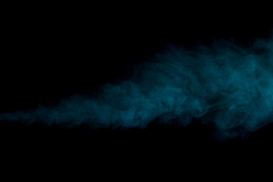 Abstract aquamarine smoke hookah.