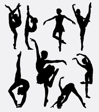 Tradition and modern dance silhouette. Good use for symbol, icon, mascot, sign, sticker, or any design you want. Easy to use.