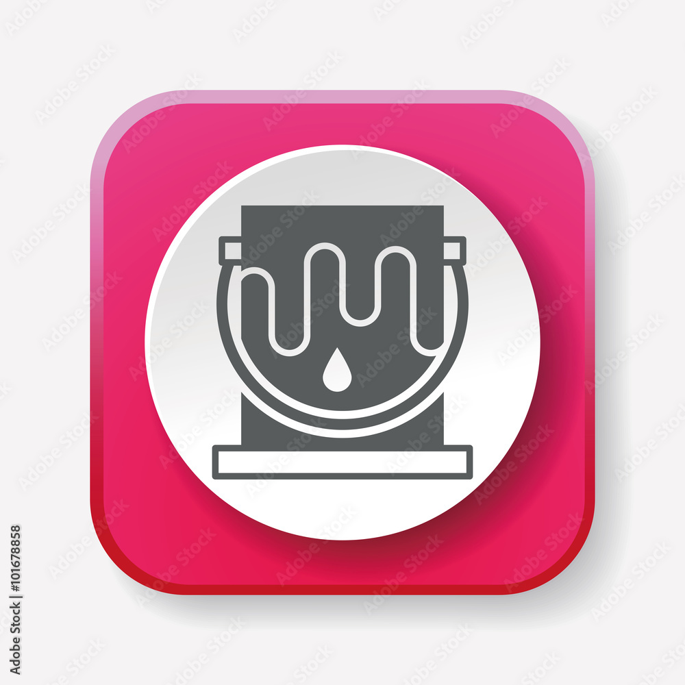 Poster paint bucket icon