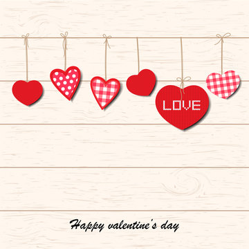 Inspirational romantic and love card with Valentine's day
