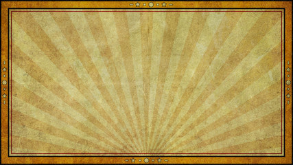 Retro Aged Paper Background Frame in Widescreen Format