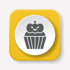 halloween cupcake icon