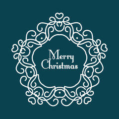 graceful design element with Christmas and New Year greetings