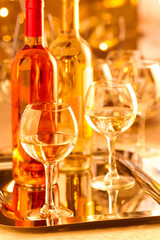 Glasses of white wine