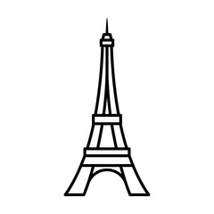 Eiffel Tower / Tour Eiffel in Paris flat icon for apps and websites 