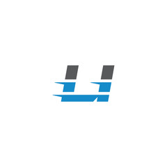 Simple Modern Dynamic Letter Initial Logo li