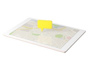 Tablet to display the map