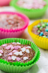 Cookies lovers colorful muffins hearts