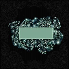 green abstract background from plant pattern