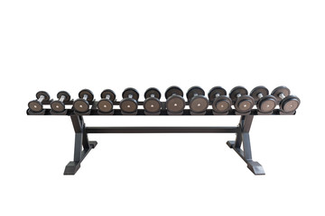 Dumbells isolated on white background. This has clipping path.
