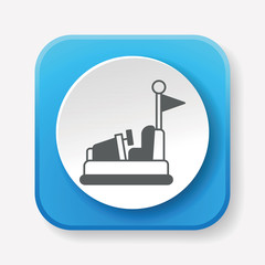 amusement park bumper cars icon