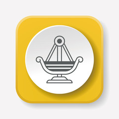 amusement park pirate ship icon