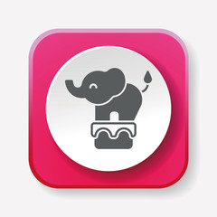 circus elephant icon