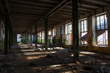 the ruins of the old factory
