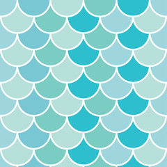 Sea wave blue geometric pattern. Seamless vector background.
