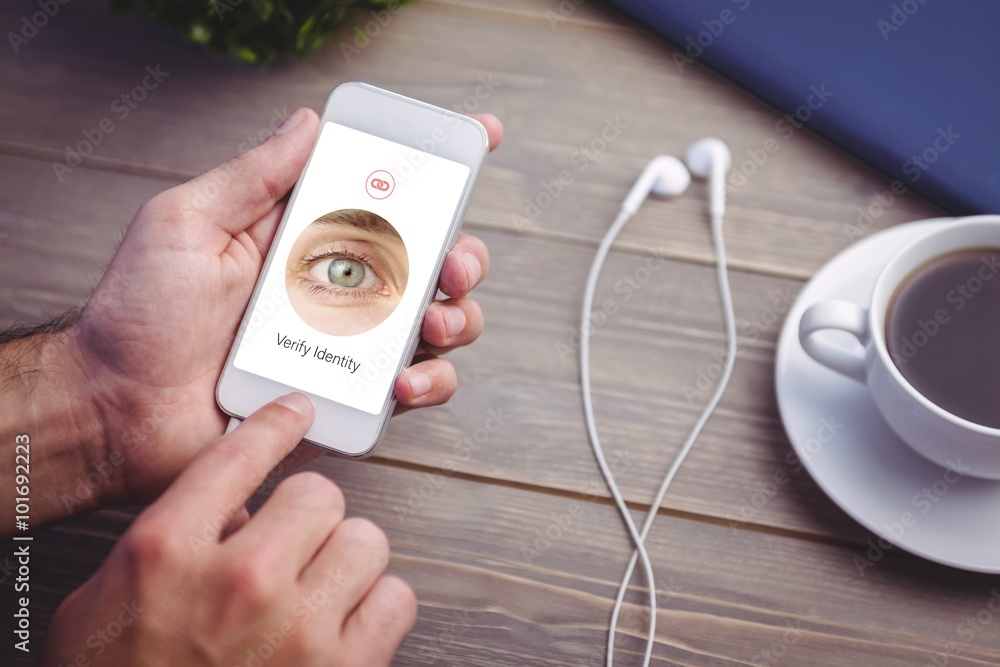 Aufkleber composite image of iris recognition