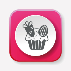 easter cupcake icon