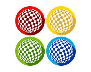 Disco Ball Flat Icons