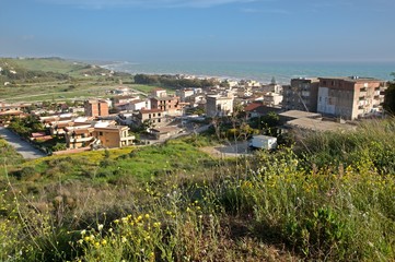 Fototapeta na wymiar Village Secca Grande on the south-west coast Sicily, Italy