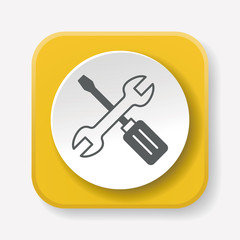 Screwdrivers and wrench icon