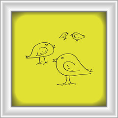 Simple doodle of some birds