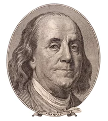 Foto op Canvas Portrait of U.S. statesman, inventor, and diplomat Benjamin Fran © Dmytro Holbai