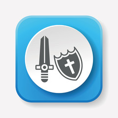 Sword and shield icon