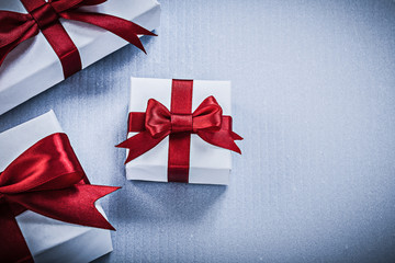 Collection of gift boxes on white background holidays concept