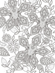 elegant orchid coloring page