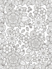 lovely floral coloring page