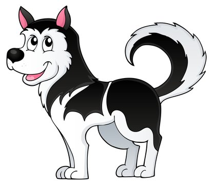 Husky dog theme image 1