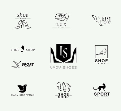 Footwear company brand design. Shoe store and shop logo design. Stock Illustration Adobe Stock