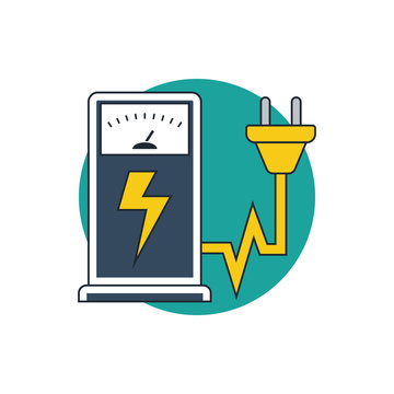 icon electrogas station