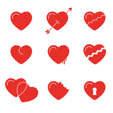 vector icons symbols heart line