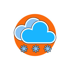 snow cloud meteo icon