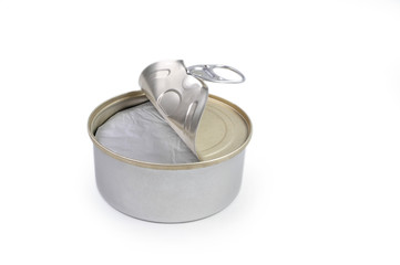 Opened canned cheese bank