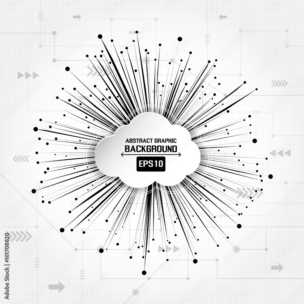 Poster dot and line consisting of abstract background