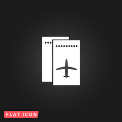 Airline ticket flat icon