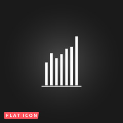 Graph chart sign icon. Diagram symbol. Statistics.