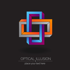 Optical illusion series logo.