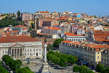 Fototapeta na wymiar Altstadt und Rossio / Lissabon, Portugal