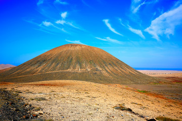 Fototapeta na wymiar Tindaya area in Fuerteventura at Canary Islands