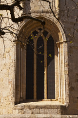 Window in the romanesque monastery of Sant Cugat, Barcelona