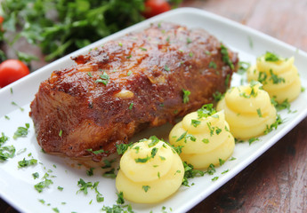 Pork Roast with Vegetables and Spices