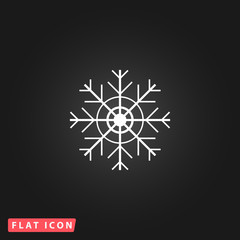 Snowflake flat icon. Vector illustration EPS.